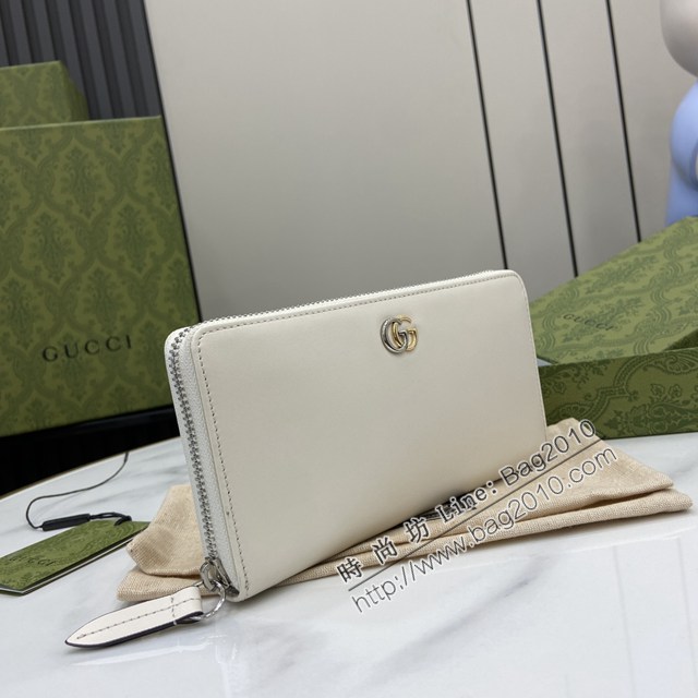 Gucci專櫃古馳最新款Marmont系列錢夾男女款拉鏈長夾錢包 jh2481型號：790057